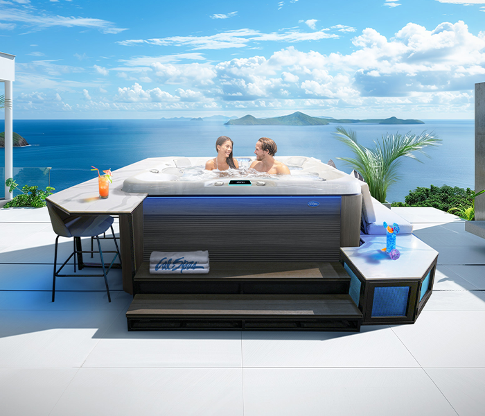 Calspas hot tub being used in a family setting - Pawtucket